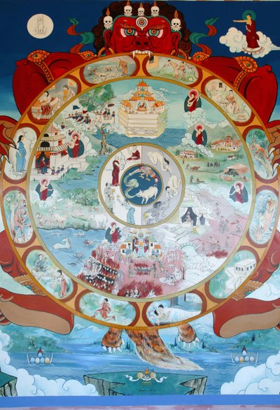 Rad des Samsara. Tempel der Tausend Buddhas. Toulon sur Arroux Frankreich von Unbekannt