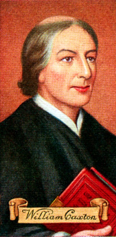 William Caxton, aus einer Serie von Zigarettenkarten, 1935 von Unbekannt