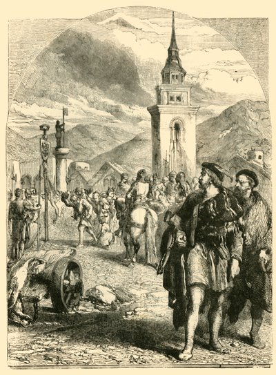 Wilhelm Tell auf dem Marktplatz von Altdorf, 1890 von Unbekannt