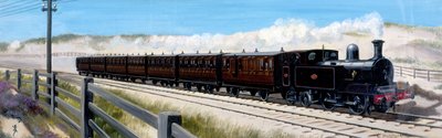 Wirral Railway Zug auf dem Weg nach Birkenhead von Unbekannt