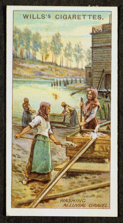 Frauen waschen das Edelmetall Platin aus alluvialen Kiesen, Ural, Russland, 1916 von Unbekannt
