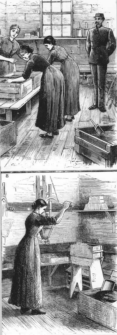 Arbeiter bei Nobel Explosives Company Limited, Ardeer, Ayrshire, 1884 von Unbekannt