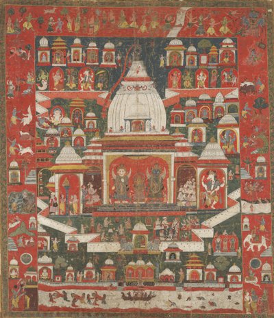 Verehrung von Lord Jagannatha in seinem Tempel in Puri, erste Hälfte des 18. Jahrhunderts von Unbekannt