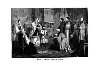 Der junge Peter der Große erhält Geschenke von den Kaufleuten, 1875 von Unbekannt
