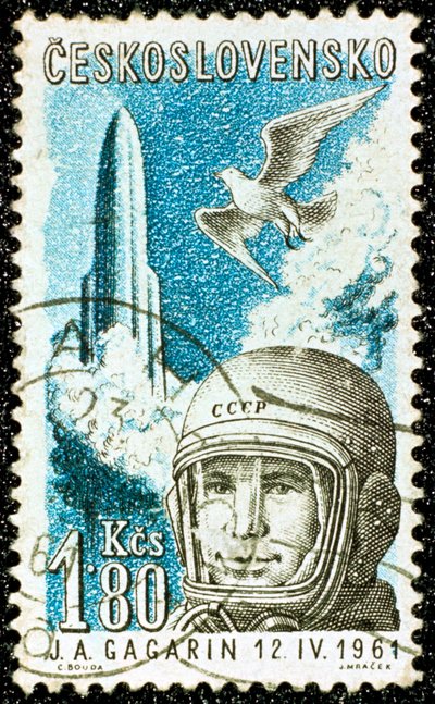 Juri Gagarin, sowjetischer russischer Kosmonaut, 1961 von Unbekannt