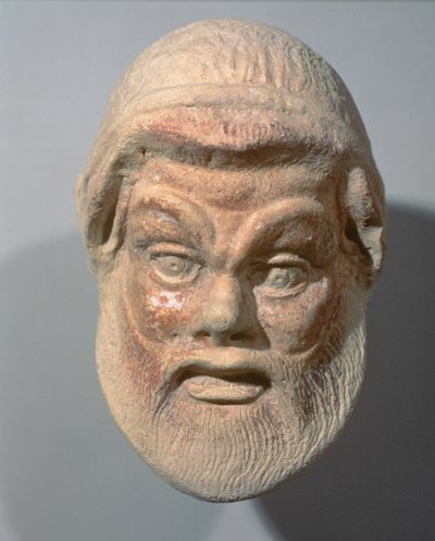 Maske von der Außenseite eines Theaters, 3. Jahrhundert v. Chr. von Unbekannt Unbekannt