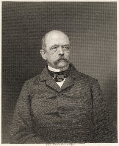 Porträt von Otto von Bismarck (1815-98), graviert von William Holl (1807-71) nach einem Foto, veröffentlicht von William Mackenzie von Unbekannt Unbekannt