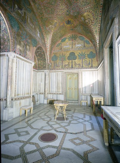 Sala di Ruggero von arabischen und byzantinischen Handwerkern, Palazzo dei Normanni, Palermo, Italien von Unbekannt Unbekannt