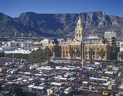 Blick auf das Alte Rathaus und den Tafelberg von Unbekannt Unbekannt