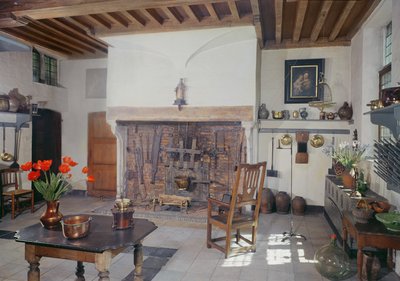 Ansicht der Küche im Haus der Äbtissin von Unbekannt Unbekannt