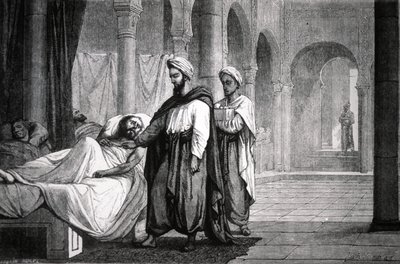 Abulcasis (936-1013), Arzt des Kalifen Al-Hakam II., im Krankenhaus von Cordoba (Spanien) von Unbekannter Künstler