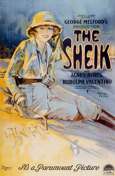 Filmplakat The Sheik von George Melford mit Agnes Ayres 1921 von Unbekannt