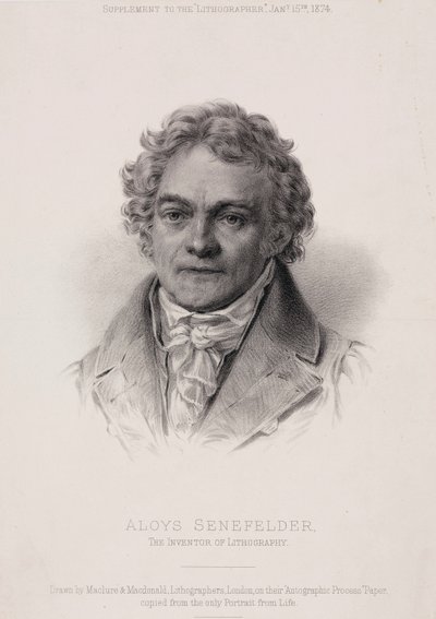Alois Senefelder, deutscher Erfinder der Lithografie, ca. 1810 von Unbekannt