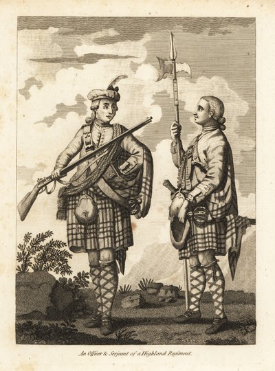Ein Offizier und Sergeant eines Hochlandregiments von Unbekannt