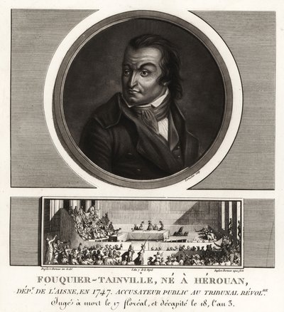 Antoine Quentin Fouquier-Tainville, öffentlicher Ankläger, Revolutionstribunal, guillotiniert 1795 von Unbekannt