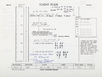 Apollo 11 Flugplan, Seiten 3-17/3-18. NASA/MSC von Unbekannt