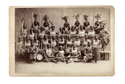 Ashanti Gruppe Vortrag, Deutschland 1890er Jahre (s/w Foto) von Unbekannt