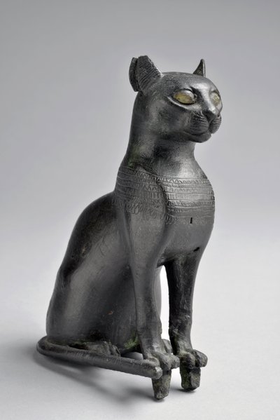 Bastet. Statuette aus Bronze. Spätzeit (750-332 v. Chr.) Ägypten - Höhe 13 cm - Inventarnummer 735, Musée d