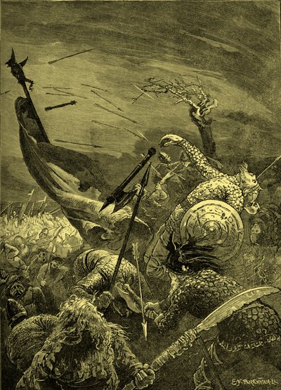 Schlacht von Hastings - Tod von Harold II (Gravur) von Unbekannter Künstler