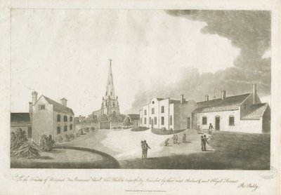 Brewood Grammar School: Aquatinta-Radierung, 30. Januar 1799 von Unbekannt