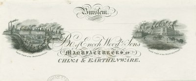 Burslem - Briefkopf von Enoch Wood & Sons von Unbekannt