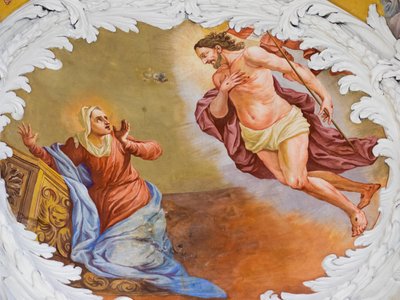 Deckenfresko, Mausoleum der Habsburger, Graz, Steiermark, Österreich, Europa von Unbekannter Künstler