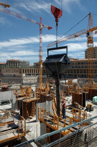 Baustelle der neuen Viertel von Aix-en-Provence von Unbekannter Künstler