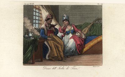 Kostüm der Frauen der Insel Tino, Italien von Unbekannt