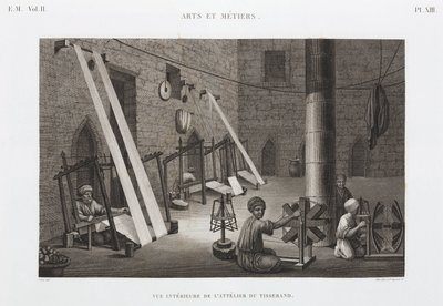 Baumwolle & Seide, Weberei, Werkstatt des Webers, Ägypten, ca. 1798 von Unbekannt