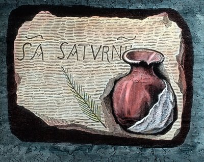 Darstellung einer Dose, in der das Blut der frühen christlichen Märtyrer gesammelt wurde von Unbekannter Künstler