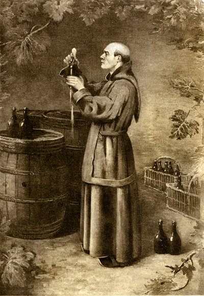 Dom Perignon entdeckt Moos im Jahr 1714 - frühes 20. Jahrhundert von Alec Hunter