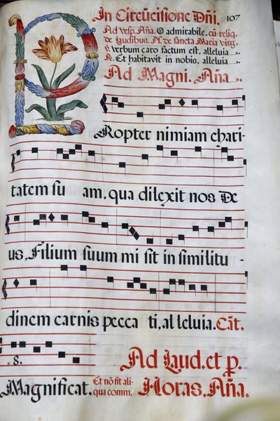 Domus Galilaeae oder Haus von Galiläa, betrieben von der katholischen Organisation Neokatechumenaler Weg, Antiphonar, Die Beschneidung Jesu, Berg der Seligpreisungen, Israel von Unbekannt