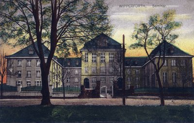 Deutschland, Wipperfürth: Außenansicht des „Altes Seminar“, erbaut 1910-1911 - Postkarte 20. Jahrhundert von Unbekannt