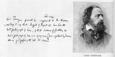 Handschrift und Unterschrift von Lord Tennyson von Unbekannt