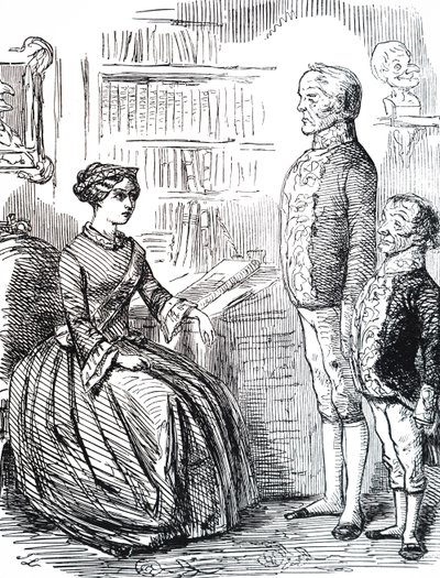 Henry John Temple, 3. Viscount Palmerston übergibt Königin Victoria seinen Rücktritt von Unbekannter Künstler