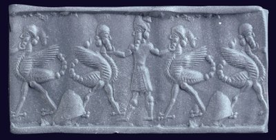 Abdruck eines neubabylonischen Zylindersiegels, ca. 750-600 v. Chr. von Unbekannt