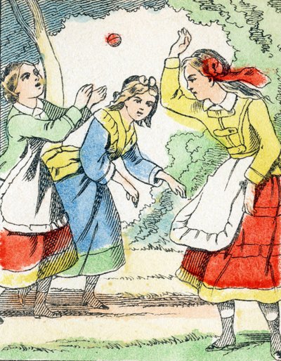 Spiel: La pelote - Kinderunterhaltung Alphabet ca. 1890 von Unbekannt