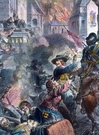 Johann Tserclaes kämpft in der Stadt Magdeburg von Unbekannter Künstler