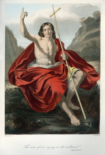 Johannes der Täufer predigt - Bibel, Neues Testament von Unbekannter Künstler