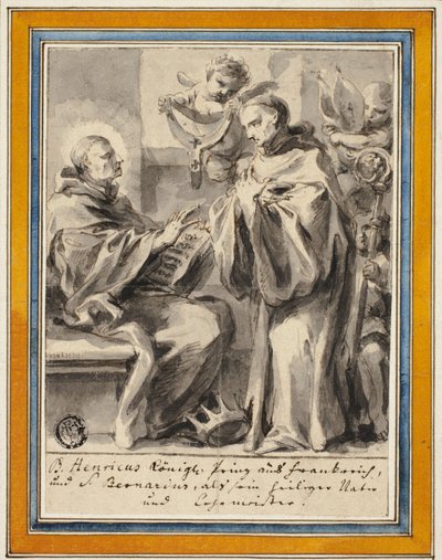 König Heinrich von Frankreich und der heilige Bernhard von Clairvaux von Unbekannt