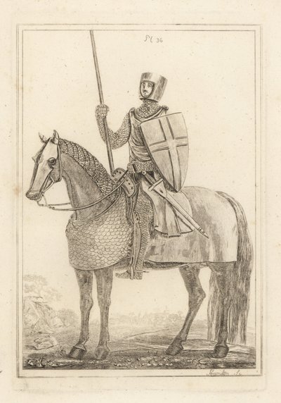 Ritter oder Mann in Rüstung zur Zeit von König Heinrich II von Unbekannt