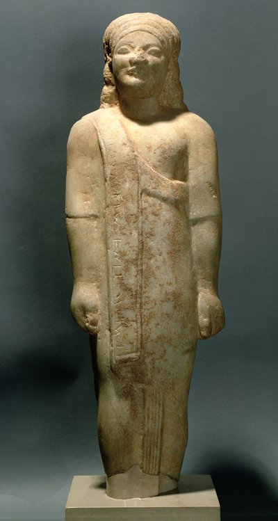 Kouros Dionysermos, Griechisch, Archaische Periode, ca. 600 v. Chr. von Unbekannt