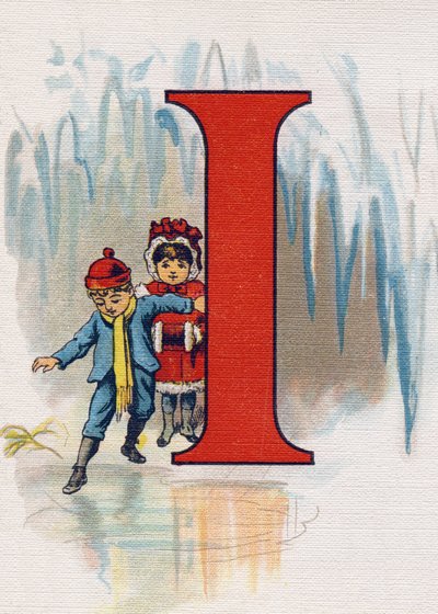 Buchstabe I: Sie werden rutschen (Illustration aus „ABC L