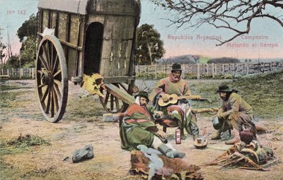 Matiando del Tiempo, Argentinien, um 1910 (Postkarte) von Unbekannter Künstler