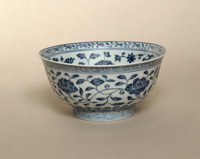 Ming blau-weiße Schale, Hsuan-te Marke (1426-35) von Unbekannt