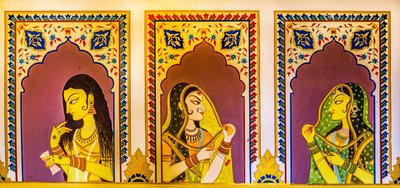 Miniaturmalerei, Kunsthandwerk in Rajasthan, Indien von Unbekannter Künstler