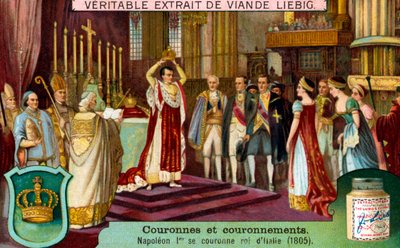 Napoleon I. krönt sich selbst zum König von Italien von Unbekannter Künstler