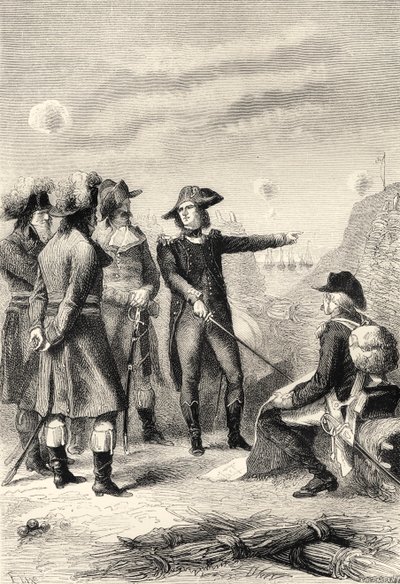 Napoleon bei der Belagerung von Toulon, Frankreich 1793 von Unbekannter Künstler