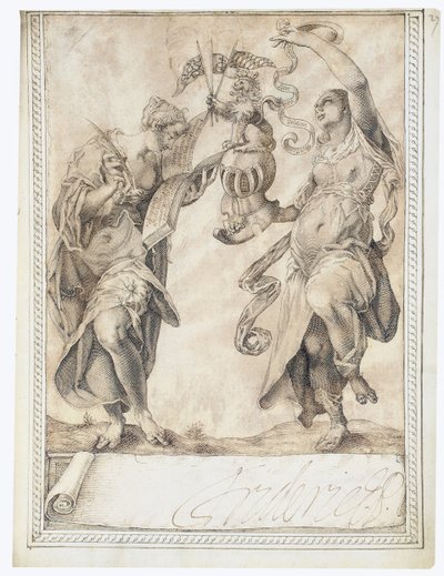 Seite aus dem Album Amicorum von Philipp Hainhofer, 1596-1633 von Unbekannt