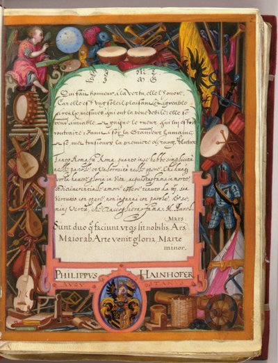 Seiten aus dem Album Amicorum von Philipp Hainhofer, 1596-1633 von Unbekannt